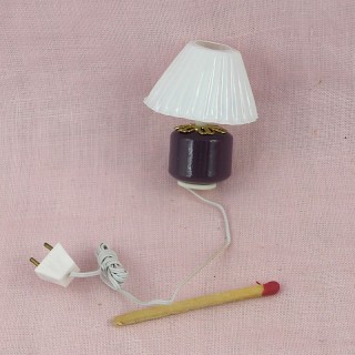 Lampe miniature 1/12 électrifiée maison de poupée.