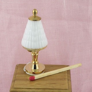 Lampe à pied miniature 1/12 électrifiée maison de poupée.