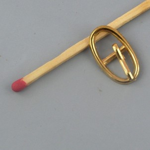 Boucle métal ovale petite, mini ceinture poupée. 1,8 cm