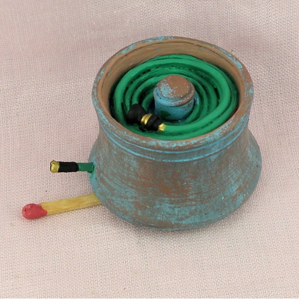 Miniature copper house pot for doll house garden.