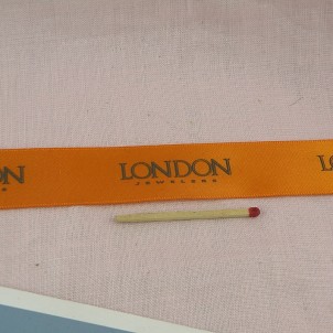 LONDON printed satin ribbon 2 cm