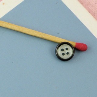 Plastic Button 8 mms edged metallic holes