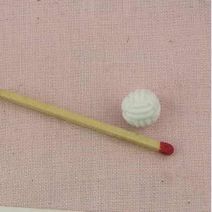 Ball shank button in plastic braided thread 1 cm.