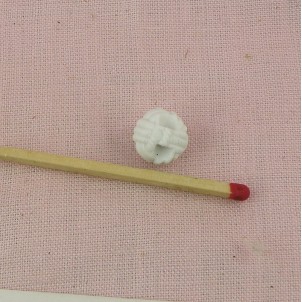 Bouton plastique boule perle tressée 1 cm.