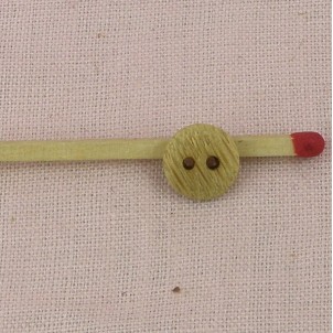 Knopf der geritzte Holz 1 cm