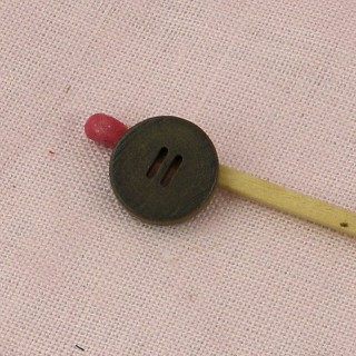 Knopf der geritzte Holz 12 mm