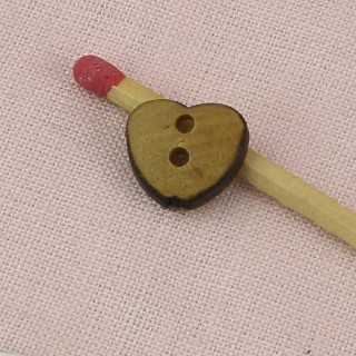 Botón corazón madera grabado 1,2 cm