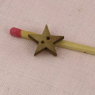 Wooden Button star 13 mm