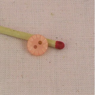 Petit bouton gravé fleur 1 cm