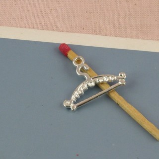 Hanger bracelet charm, small pedant in metal, 7,5cm