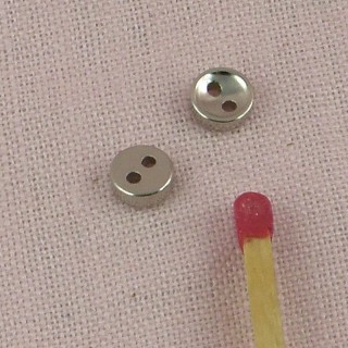 Boutons mercerie métal mini 5 mm