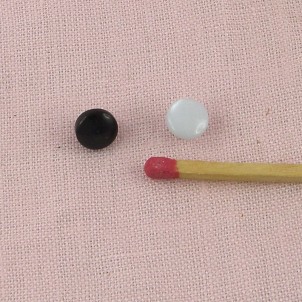 Shank plastic button 6 mms
