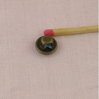 Shank button enameled metal 1 cm.