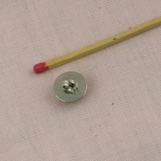 Bouton plastique boule nacré 11 mm.