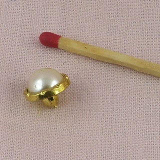 Bouton plastique boule perle 11 mm.