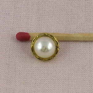 Bouton plastique boule perle 11 mm.