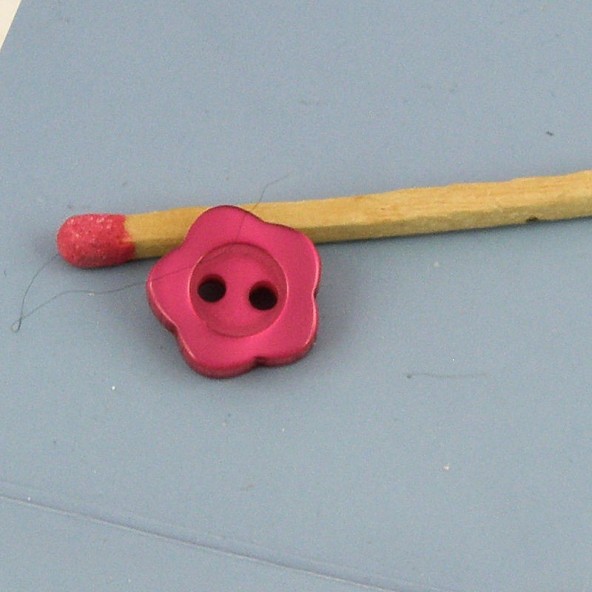 Botón forma flor nacarado 1 cm