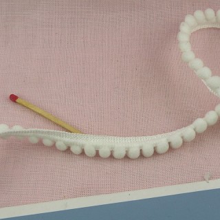 Thick Gimp balls, cotton ribbon piping, 13 mms, 