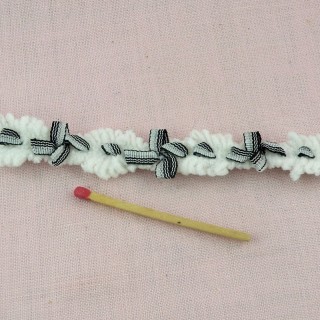 Ribbon fuzzy band with bows 2 cm