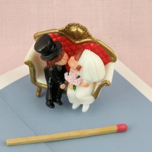 Miniature lover couple married