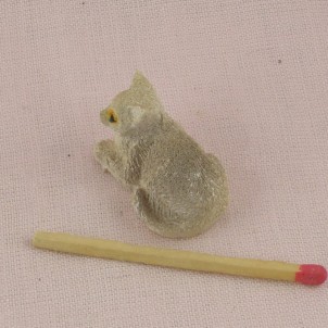 Plastic cat dollhouse animal miniature 2 cm,
