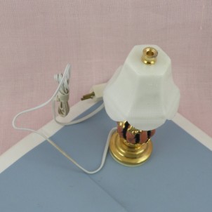 Lampe miniature 1/12 électrifiée maison de poupée..