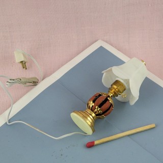 Lámpara miniatura 1/12 electrificada casa de muñeca.