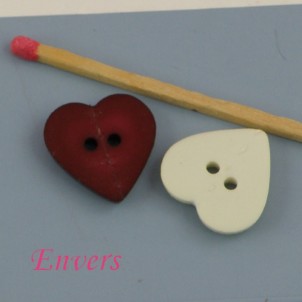 Buttons heart gingham 15 mm
