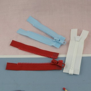 Separating Tiny zipper for doll, small 8 cms