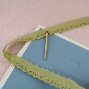 Flat Eyelet cotton, with holes, 8 mms sell by meter.