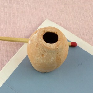 Jarre pot fleurs terre cuite miniature maison poupée