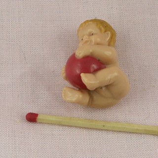 Poupon minuscule miniature pour poupée 3 cm