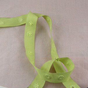 Snap tape, ribbon with grommets, Plastic Snap-Tape.
