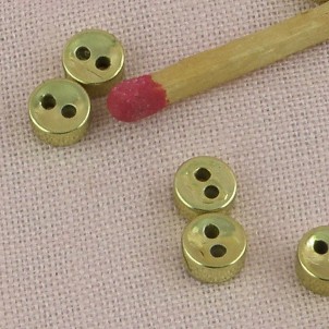 Boutons mercerie métalisé mini 5 mm