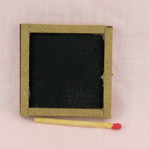 Miniature Chalkbroad with frame, doll school 5 cms