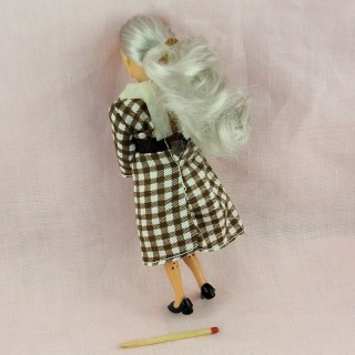 Miniature old lady grandmother doll 1/12