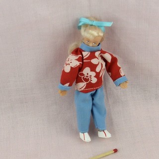 Miniature teenager doll 1/12