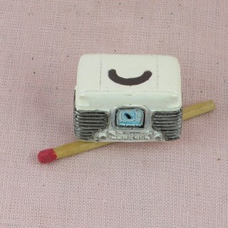 Poste radio rétro miniature maison poupée
