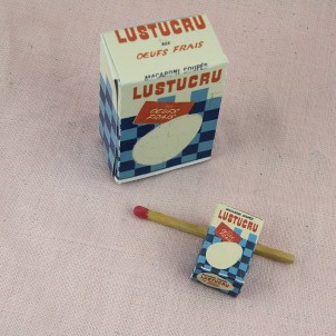 Boite miniature  pâtes macaroni Lustucru 1/12ème