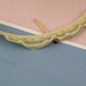 Elastic ribbon grosgrain flounced 2 cm.