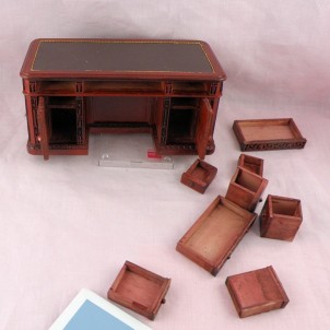 Bureau ministre miniature maison poupée