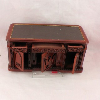 Bureau tiroirs miniature maison poupée