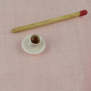 Cup of coffee with a spoon miniature for doll house , 