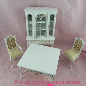 Dining room table miniature, doll house living room
