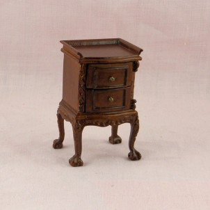 Miniature night table bedside wooden