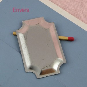Miniaturtablett aus Metall 3 cm
