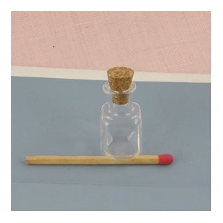 Botella mini en vidrio frasco.