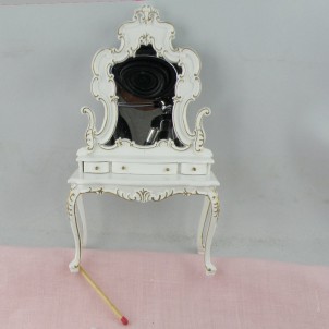 Miniature vilet vanity with mirror