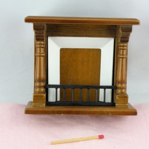 Vintage fireplace doll house miniature furniture