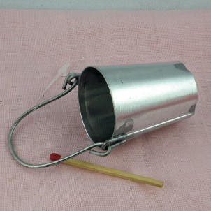 Galvanized vintage pail 7 cm